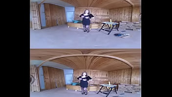 Carpenter's submissive client tied up for anal sex