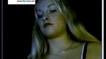 Blonde babe in white panties webcam