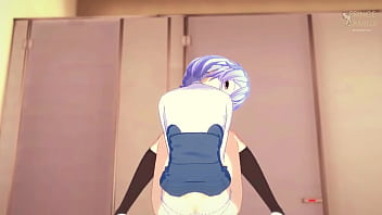 An encounter in the bathroom with ayanami