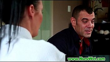 Nuru massage from japanese busty babe and oral pleasure 19