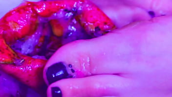 Bare Toes Crushing Juicy Fruit thumbnail