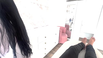 Busty latina milf doctor gives her patient special treatment for his testicle pain