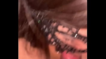 Getting blown by sexy milf cock between tits