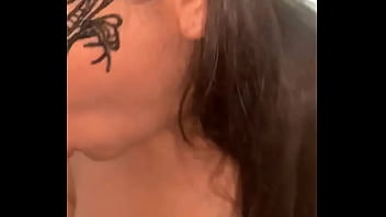 Getting blown by sexy milf cock between tits