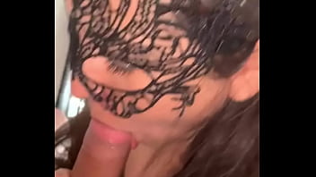 Getting blown by sexy milf cock between tits