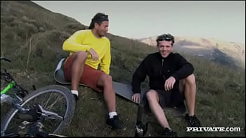 Sunny jay meets two mountain bikers and has a mmf threeway with a dp