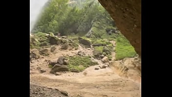 I’m behind a waterfall something i’ve never experienced before have you ever stood behind a waterfall #water