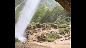 I’m behind a waterfall something i’ve never experienced before have you ever stood behind a waterfall #water