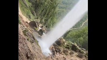 I’m behind a waterfall something i’ve never experienced before have you ever stood behind a waterfall #water