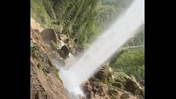 I’m behind a waterfall something i’ve never experienced before have you ever stood behind a waterfall #water