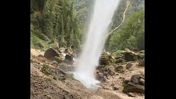 I’m behind a waterfall something i’ve never experienced before have you ever stood behind a waterfall #water