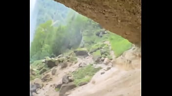 I’m behind a waterfall something i’ve never experienced before have you ever stood behind a waterfall #water