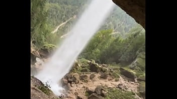 I’m behind a waterfall something i’ve never experienced before have you ever stood behind a waterfall #water