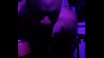 Purple lights while naked 4