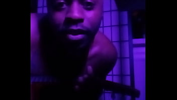 Purple lights while naked 4