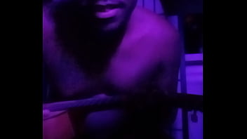 Purple lights while naked 4