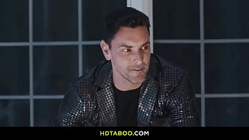 Delicious dinner turns into hot foursome with three babes