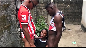 She couldnt resist the urge to fuck the 2 biggest dicks in the hood