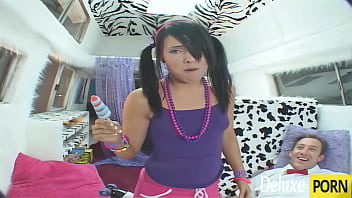 Hot shaved chick hammered by thick cock