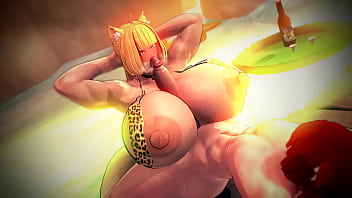 Paizuri in hot springs