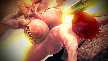 Paizuri in hot springs