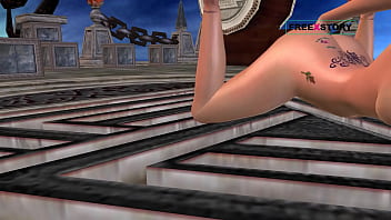 An animated cartoon porn teen girl fingering her pussy and ass