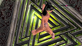 An animated cartoon porn teen girl fingering her pussy and ass