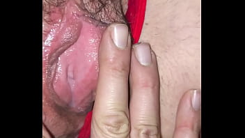 Coño mojado de labios gordos