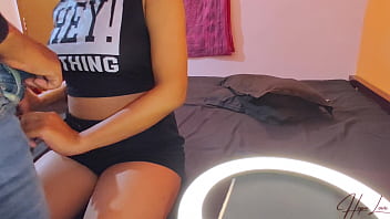 Horny beautiful teenager girl has sex and gets cum on her body