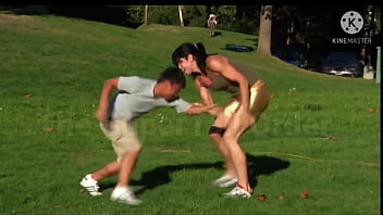 Amazons wrestle lift man