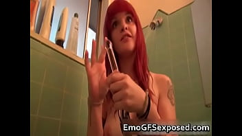 Toy pleasure in his shower