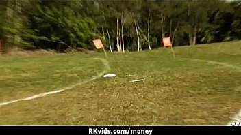 Desperate teen naked in public and fucks to pay rent 23