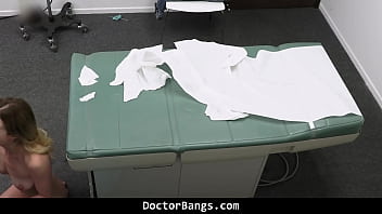 The doctor focuses on her cervix his fingers probing carefully to understand the source of her pain doctorbangs