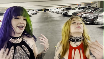 Legendary rockstar fucks two gothic slut after he played him his hit song