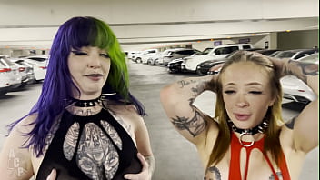 Legendary rockstar fucks two gothic slut after he played him his hit song