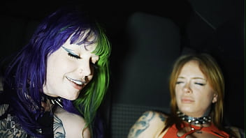 Legendary rockstar fucks two gothic slut after he played him his hit song