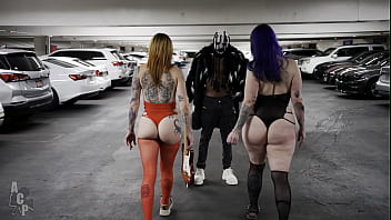 Legendary rockstar fucks two gothic slut after he played him his hit song