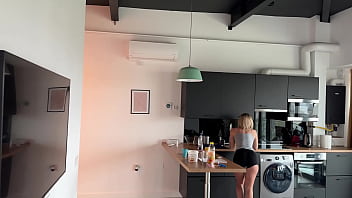 I watch the maid clean up and fantasize about sex with her