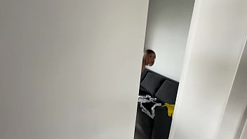 I watch the maid clean up and fantasize about sex with her