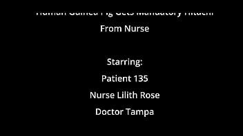 Human guinea pig gets mandatory hitachi orgasms from nurse patient 135