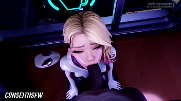 Spider gwen giving blowjobs
