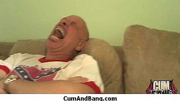 Nice ebony fucked by several white guys in all holes 9