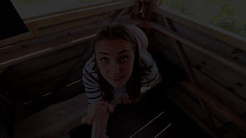 Stepsister’s naughty forest sex session