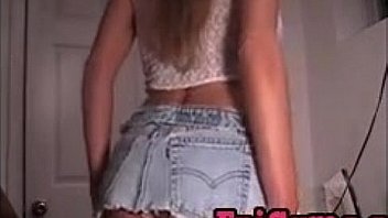 Cameltoe & lace tease