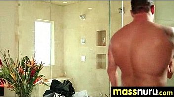 Nuru massage ends with a hot shower fuck 6