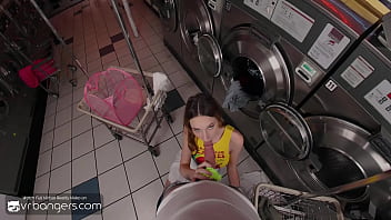 Vr skinny ginger babe fucks in the laundry room