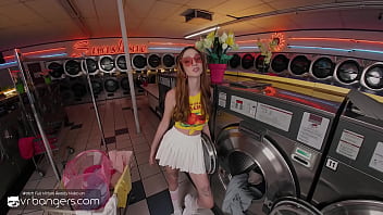 Vr skinny ginger babe fucks in the laundry room
