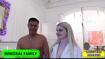 Eliza eves & cherry kiss' stepbrothers' taboo booty fuck challenge