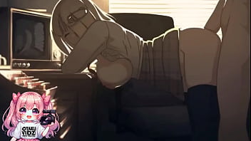 Blonde girl getting fucked doggy and cum on face