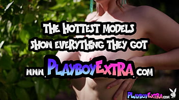 Bombastic naked red cougar diva enjoying the sunshine at her garden